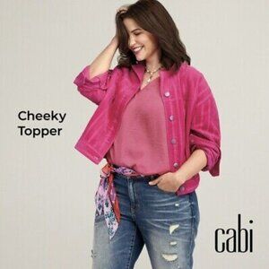 Cabi Cheeky Topper Cordoroy Jacket - Pink, Size S